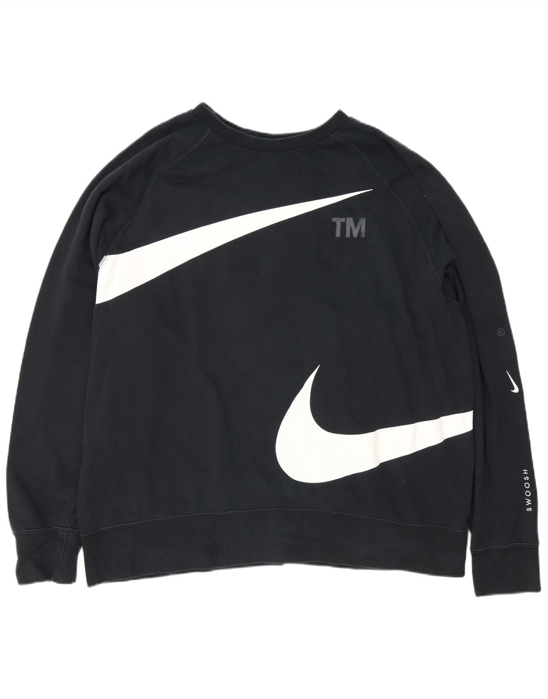 Nike Mens Graphic Sweatshirt Jumper 2XL Black Cotton