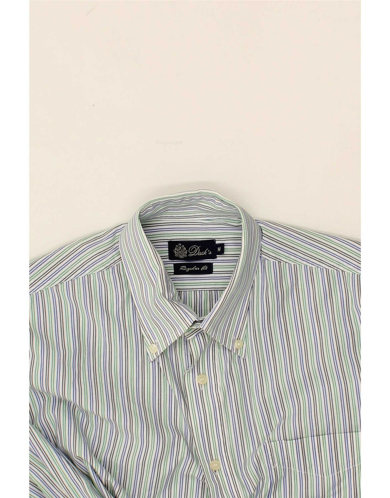 DACK'S Mens Regular Fit Shirt Medium Multicoloured Striped Cotton Vintage Dack's and Second-Hand Dack's from Messina Hembry 