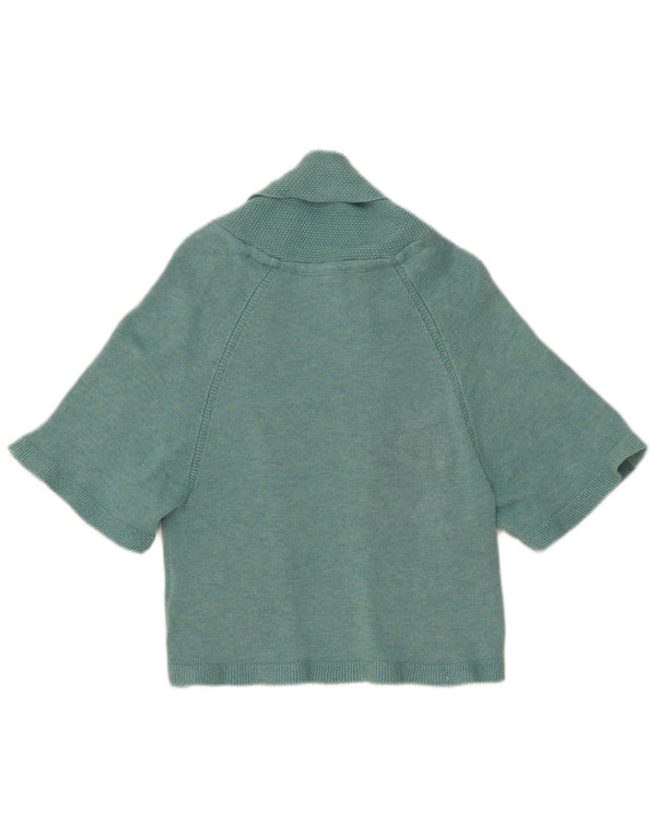Fat Face Womens Short Sleeve Bolero Cardigan Sweater UK 10 Small Blue