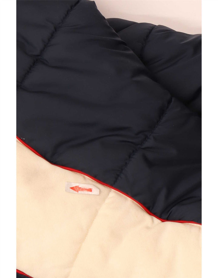 Kickers Mens Padded Jacket UK 38 Medium Navy Blue Colourblock Nylon