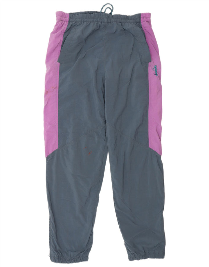 Diadora Mens Tracksuit Trousers Joggers Large  Grey Colourblock