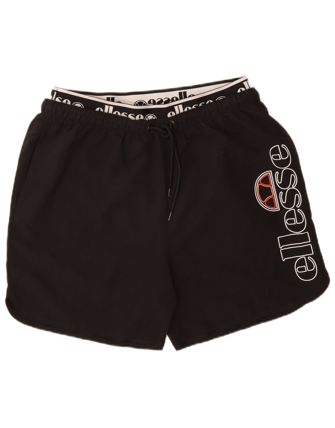 Ellesse Mens Graphic Swimming Shorts Large Black Polyester