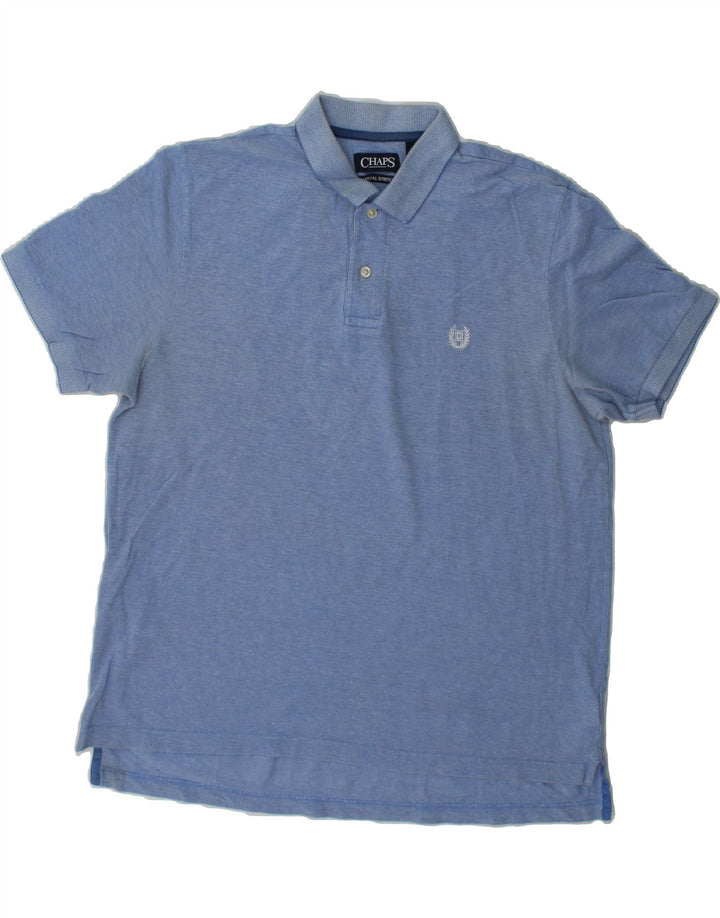 CHAPS Mens Polo Shirt Large Blue Cotton Vintage Chaps and Second-Hand Chaps from Messina Hembry 