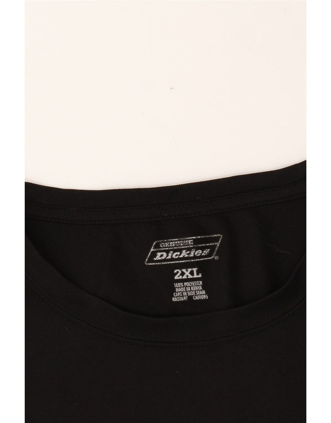 DICKIES Mens Top Long Sleeve 2XL Black Polyester Vintage Dickies and Second-Hand Dickies from Messina Hembry 
