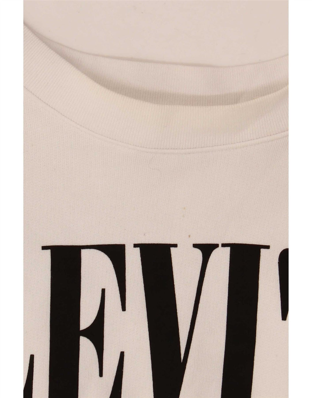 Levi's Womens Graphic Oversized Sweatshirt Jumper UK 16 Large White Cotton