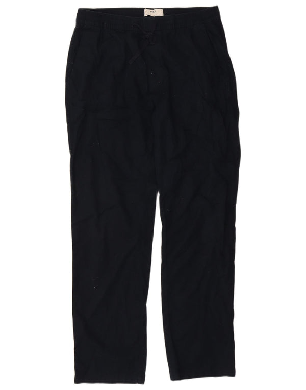 Marks & Spencer Womens Straight Chino Trousers Medium W30 L30 Navy Blue