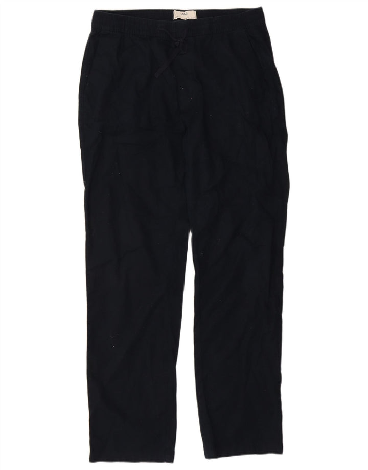 Marks & Spencer Womens Straight Chino Trousers Medium W30 L30 Navy Blue