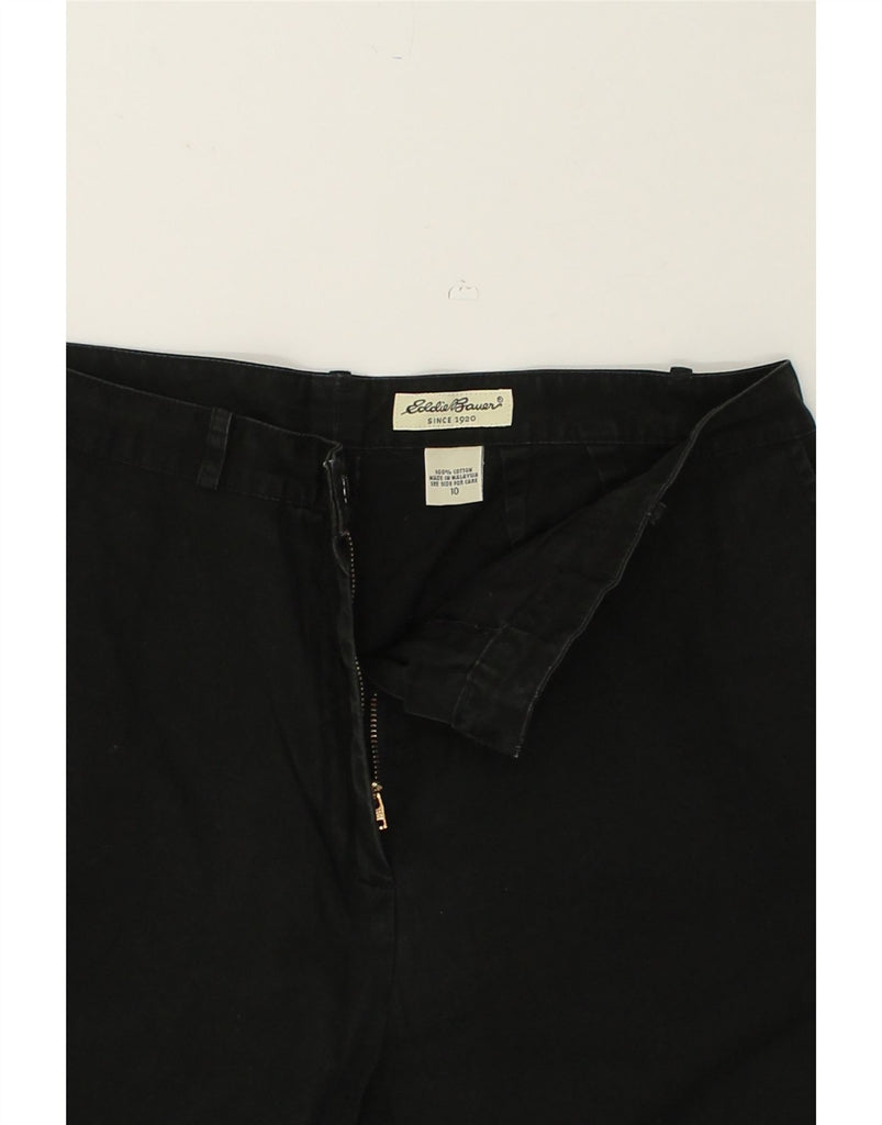 EDDIE BAUER Womens Tapered Chino Trousers US 10 Large W29 L26 Black Cotton | Vintage Eddie Bauer | Thrift | Second-Hand Eddie Bauer | Used Clothing | Messina Hembry 