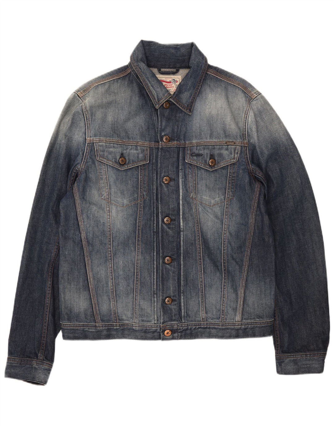 Diesel Mens Denim Jacket UK 42 XL Blue Cotton