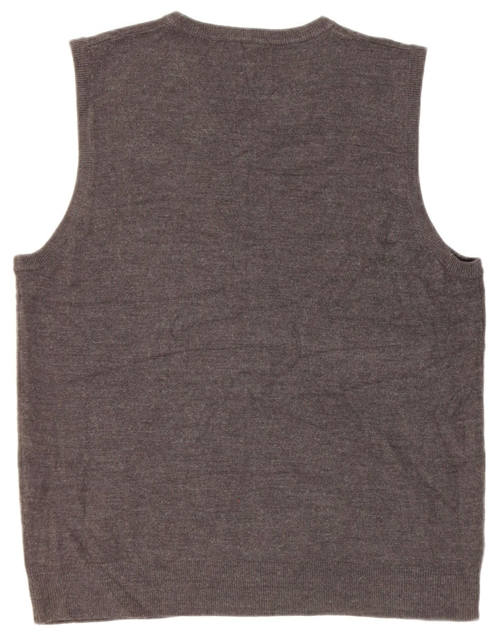 John Lewis Mens Vest Tank Top XL Grey Acrylic