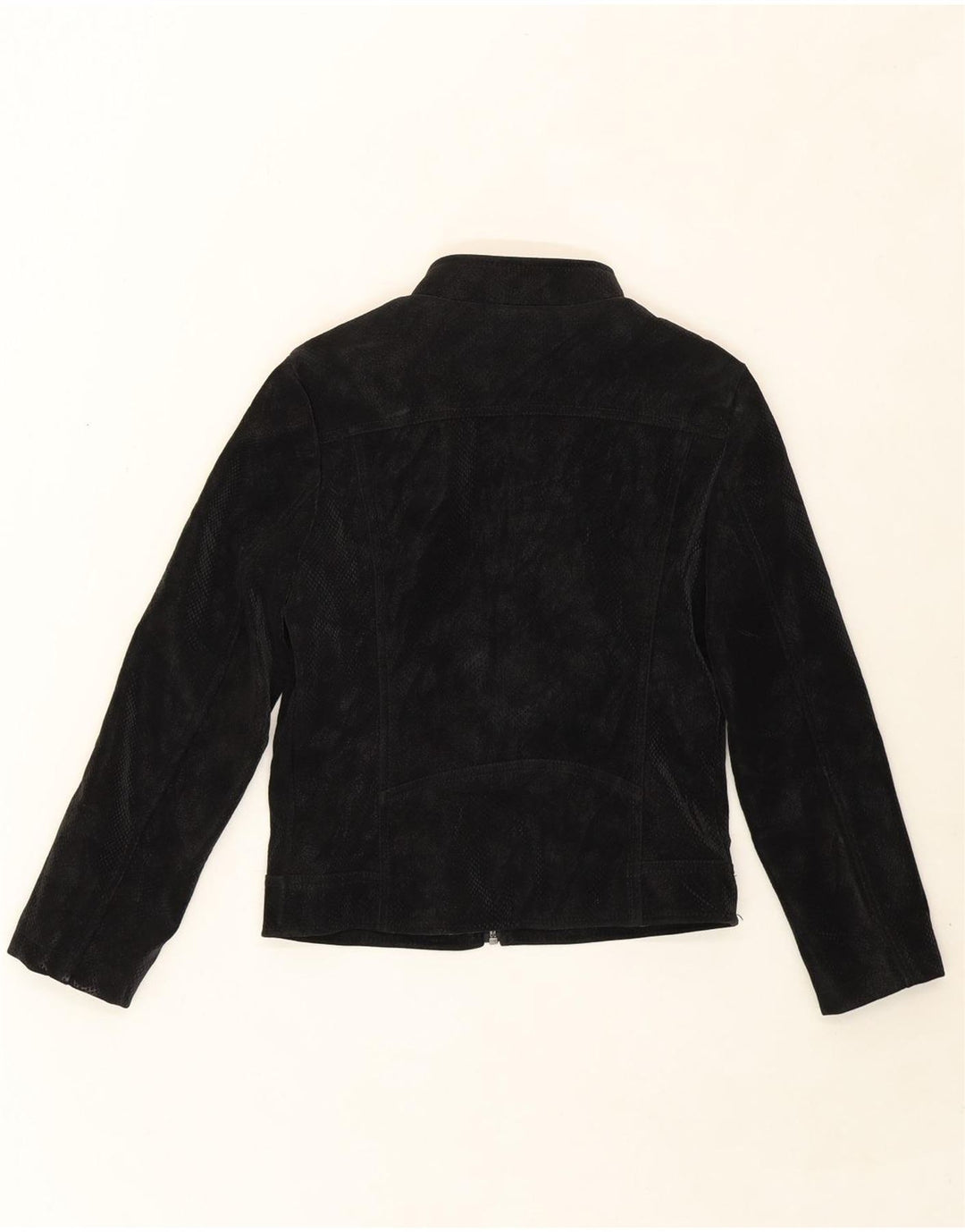 DESIGUAL Womens Bomber Jacket UK 6 XS Black Animal Print Polyurethane Vintage Desigual and Second-Hand Desigual from Messina Hembry 