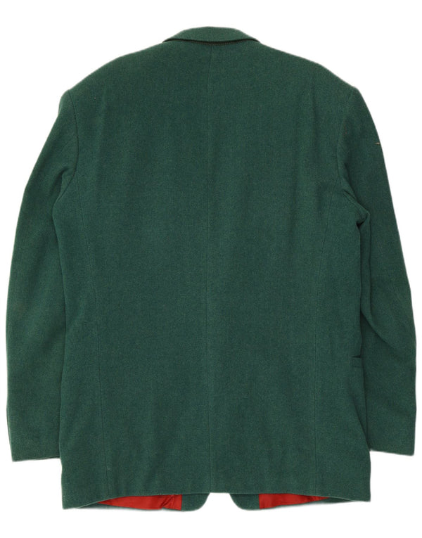 Redpoint Mens 2 Button Blazer Jacket UK 40 Large Green Lambswool