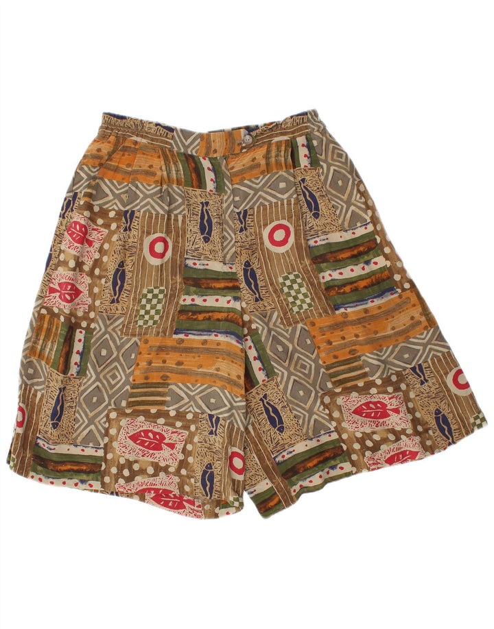 VINTAGE Womens High Waist Casual Shorts IT 46 Large W28  Multicoloured