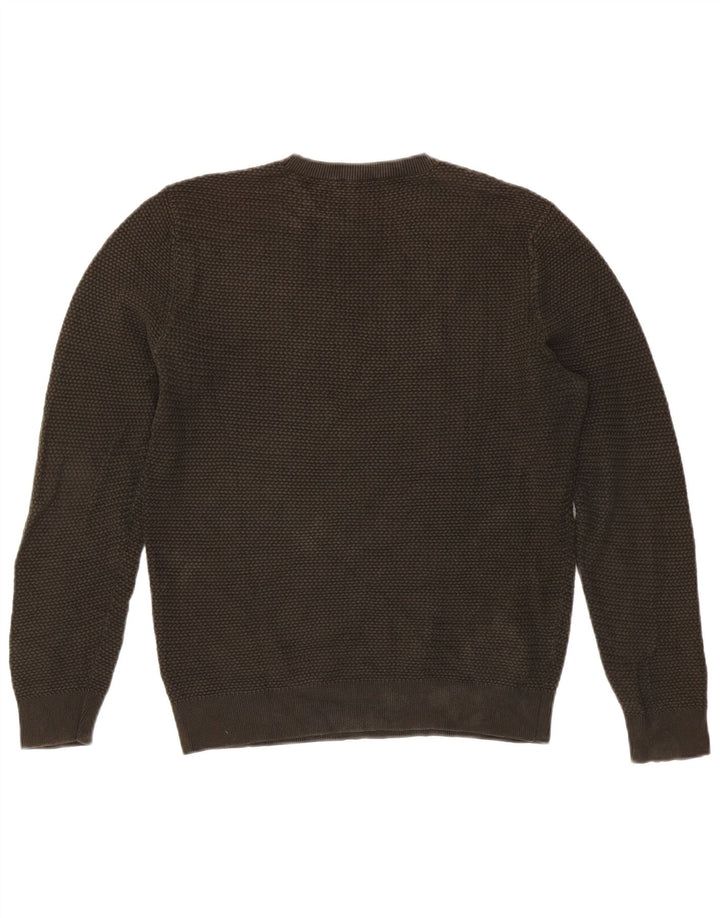 Cos Mens Crew Neck Jumper Sweater Medium Khaki Cotton