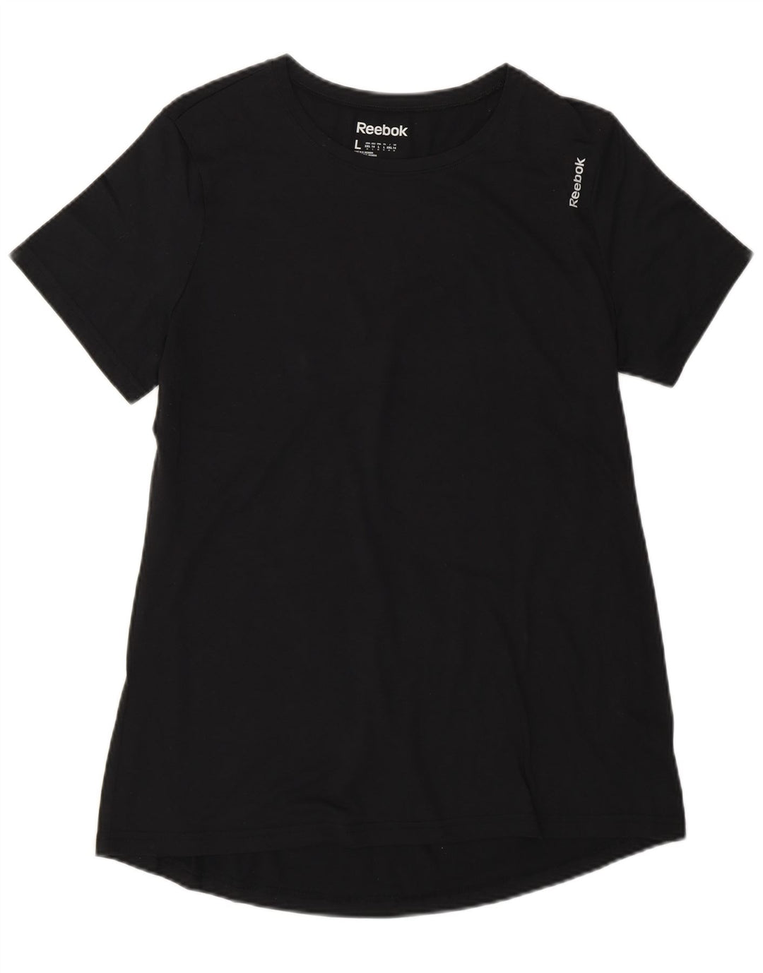 Reebok Womens T-Shirt Top UK 14 Medium Black