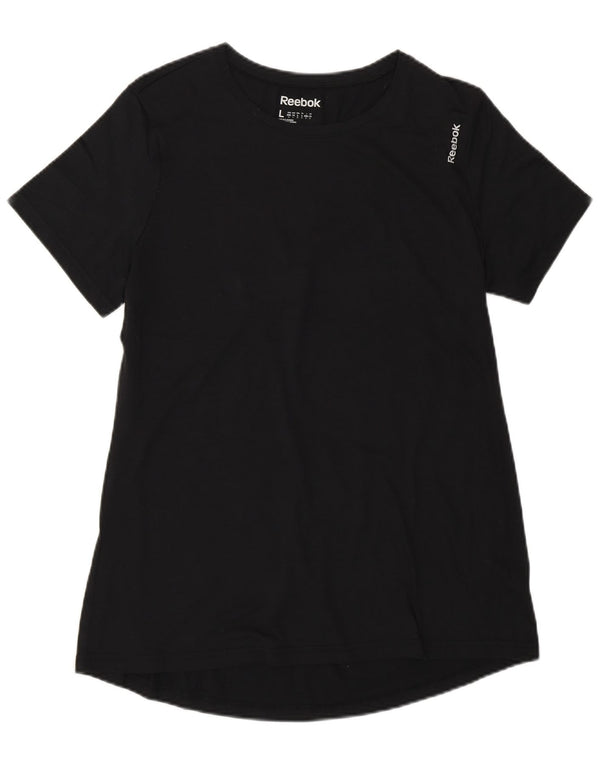 Reebok Womens T-Shirt Top UK 14 Medium Black