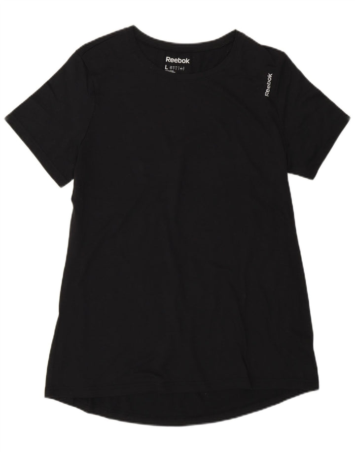 Reebok Womens T-Shirt Top UK 14 Medium Black