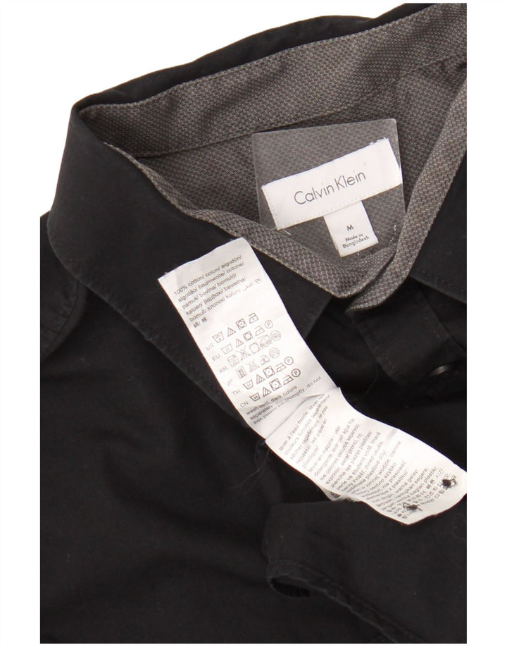 Calvin Klein Mens Shirt Medium Black Cotton