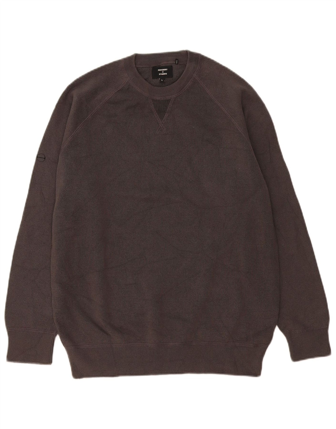 Superdry Mens Sweatshirt Jumper Large Grey Cotton