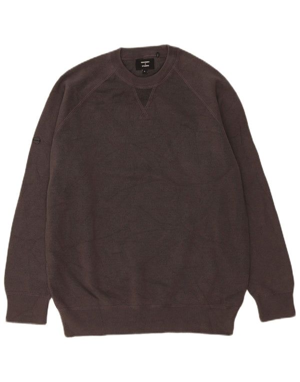 Superdry Mens Sweatshirt Jumper Large Grey Cotton