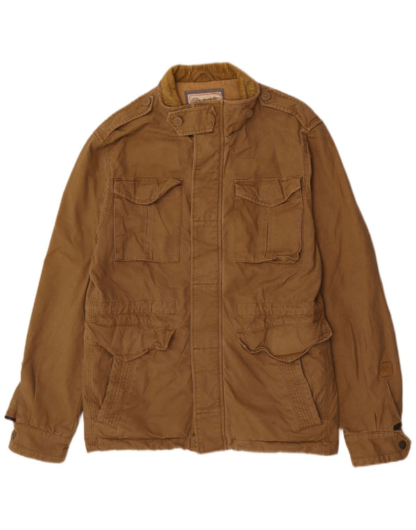 Fat Face Mens Military Utility Jacket UK 38 Medium Beige Cotton
