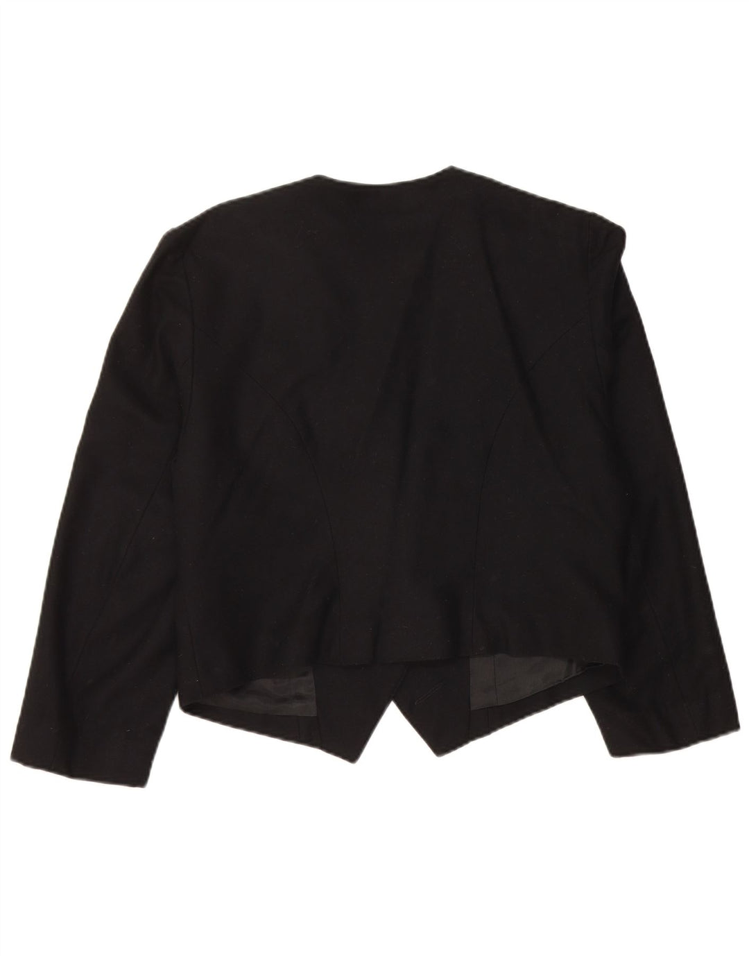Vintage Womens Crop Graphic 3/4 Sleeve Bolero Jacket EU 38 Medium Black