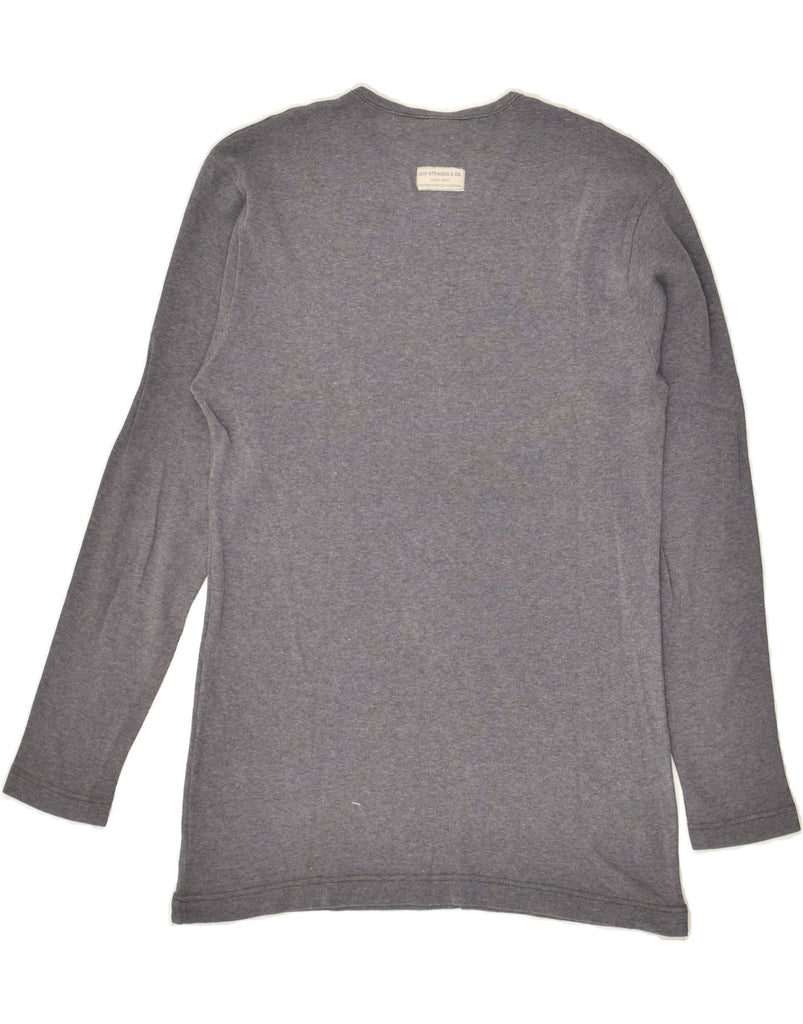 LEVI'S Womens Top Long Sleeve UK 12 Medium Grey Cotton Vintage Levi's and Second-Hand Levi's from Messina Hembry 