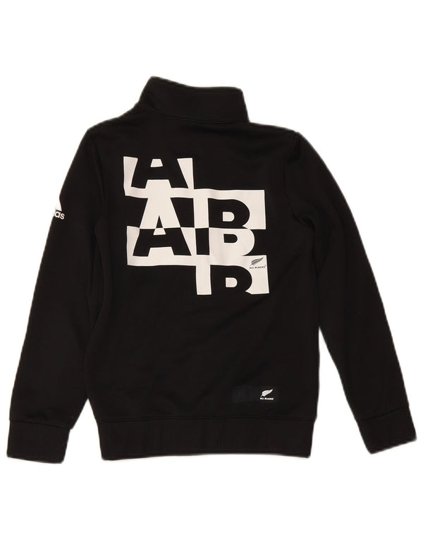 Adidas Boys New Zealand Graphic Tracksuit Top Jacket 5-6 Years Black