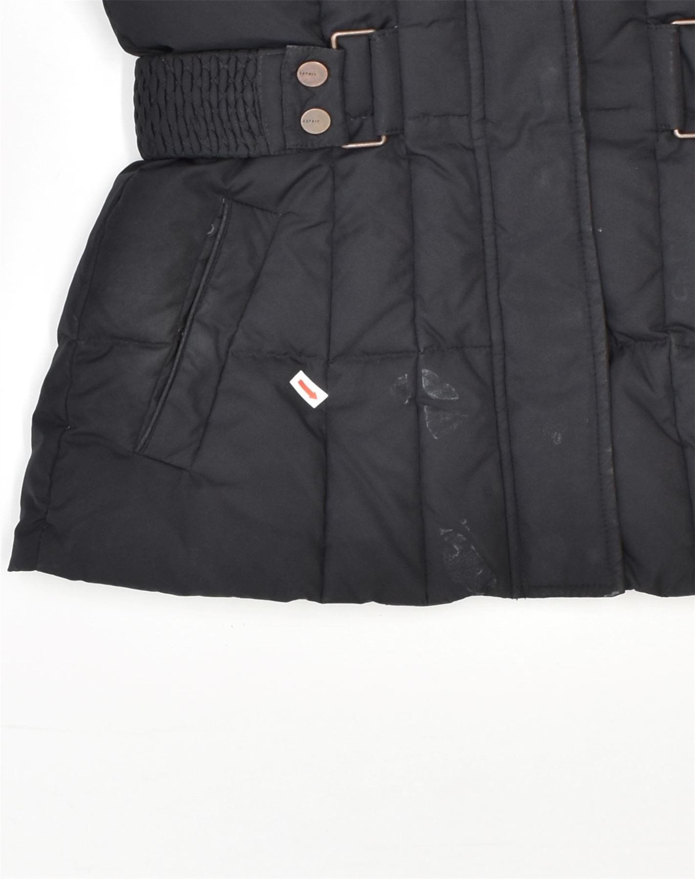 ESPRIT Womens Hooded Padded Jacket UK 8 Small Brown Polyester, Vintage &  Second-Hand Clothing Online