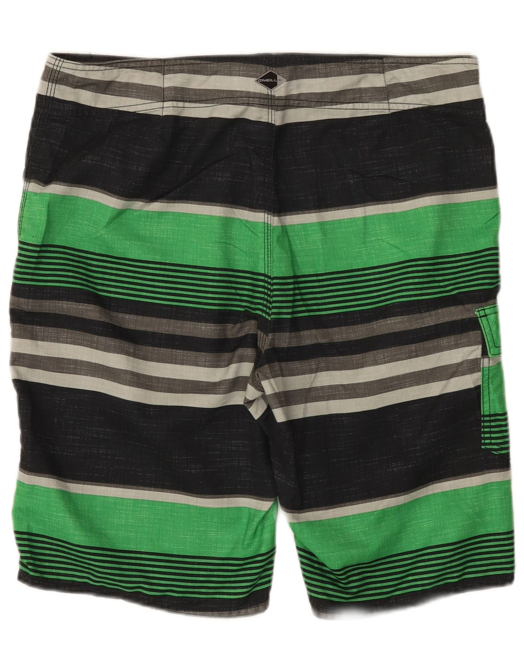 O'Neill Mens Swimming Shorts Large  Black Striped Polyester