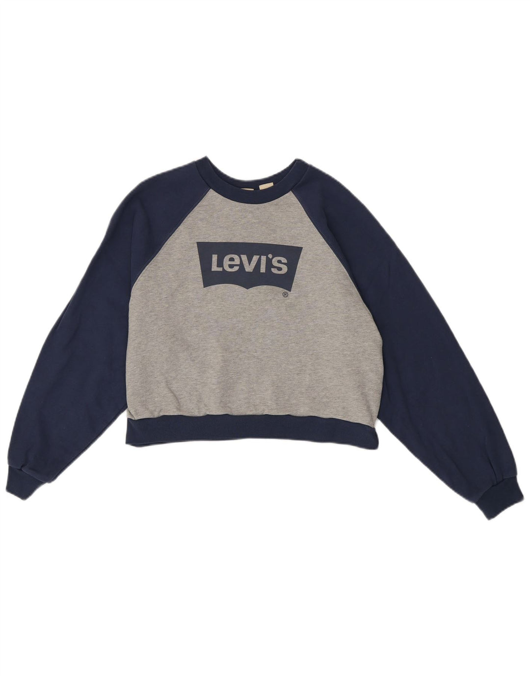 Levi's Womens Oversized Graphic Sweatshirt Jumper UK 10 Small Grey