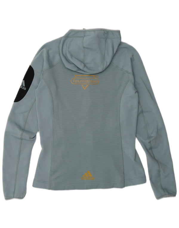 Adidas Womens Terrex Tracksuit Top Jacket UK 12 Medium Blue Colourblock