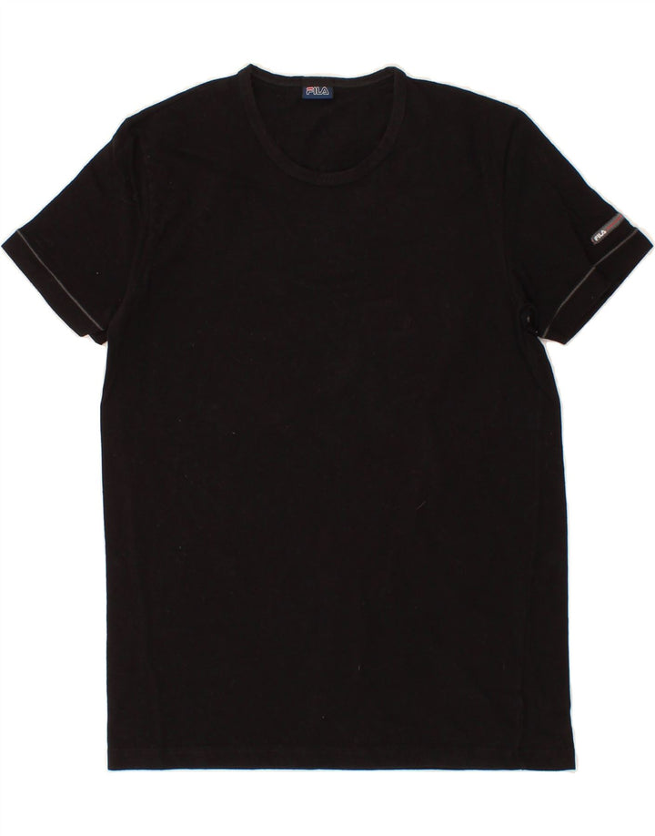 FILA Mens T-Shirt Top Medium Black Cotton Vintage Fila and Second-Hand Fila from Messina Hembry 