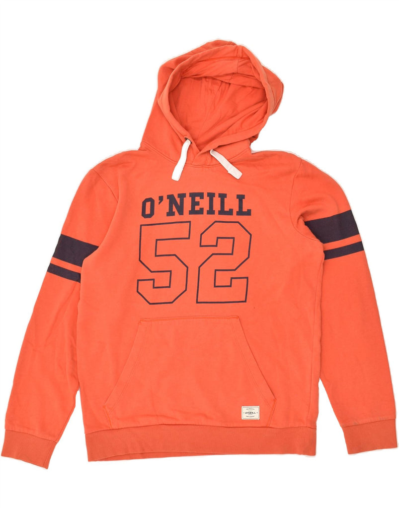 O'NEILL Mens Graphic Regular Fit Hoodie Jumper Medium Orange Cotton | Vintage O'Neill | Thrift | Second-Hand O'Neill | Used Clothing | Messina Hembry 