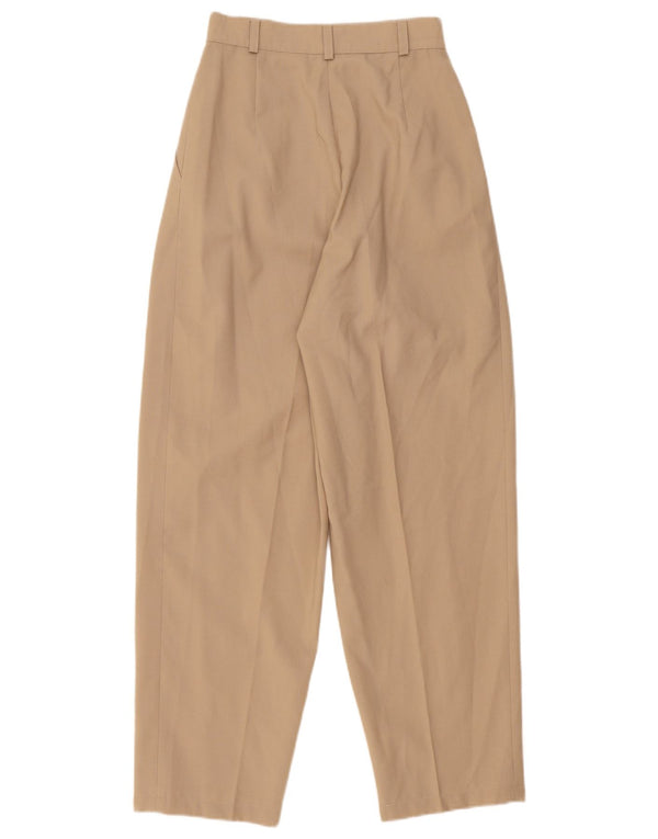 Vintage Womens High Waist Pegged Casual Trousers IT 36 XS W25 L29 Beige