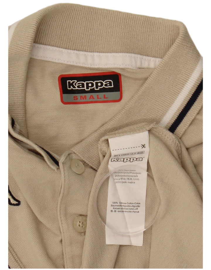 Kappa Mens Polo Shirt Small Beige Cotton
