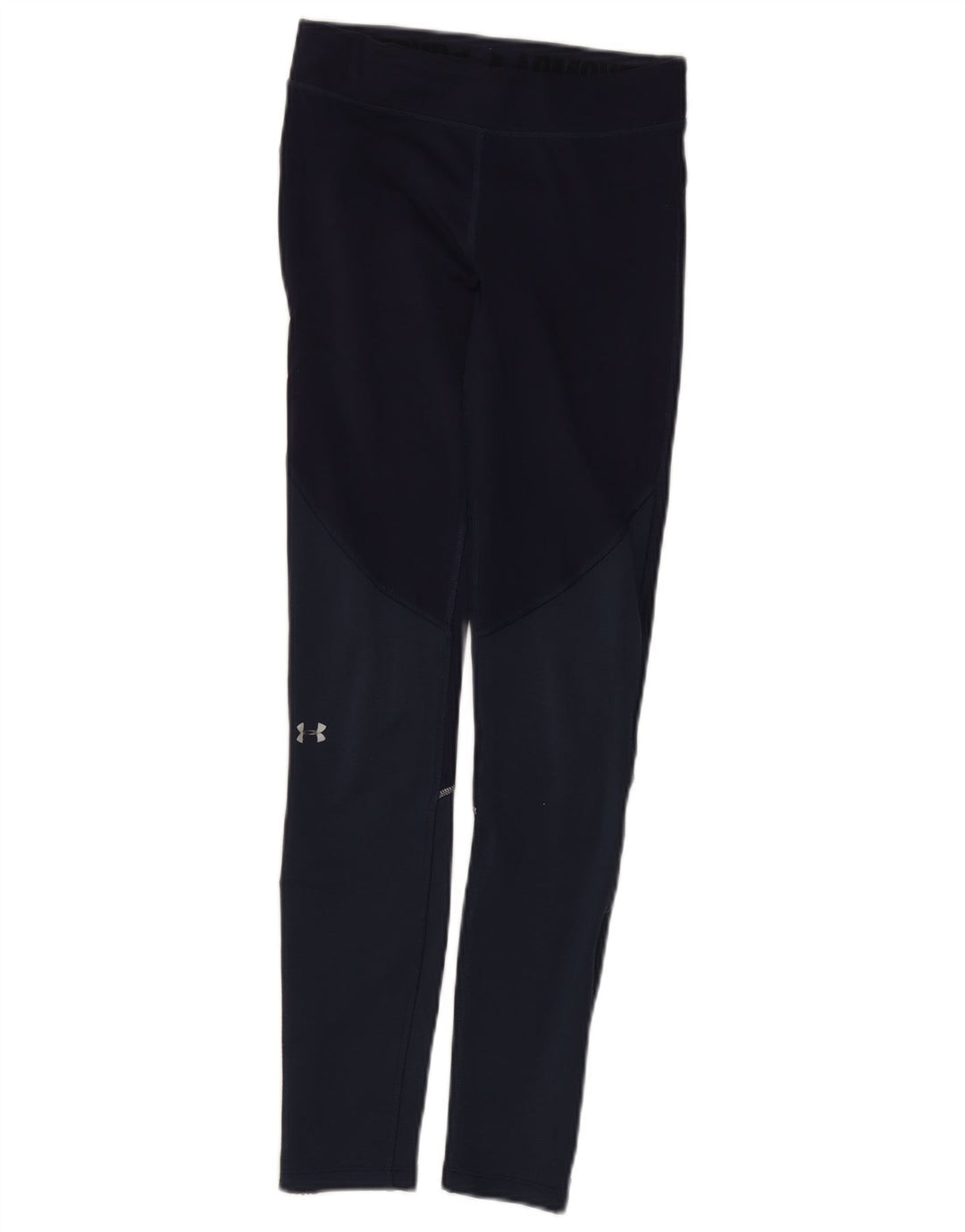 Under Armour Womens Leggings UK 4 XS  Navy Blue Colourblock Polyester