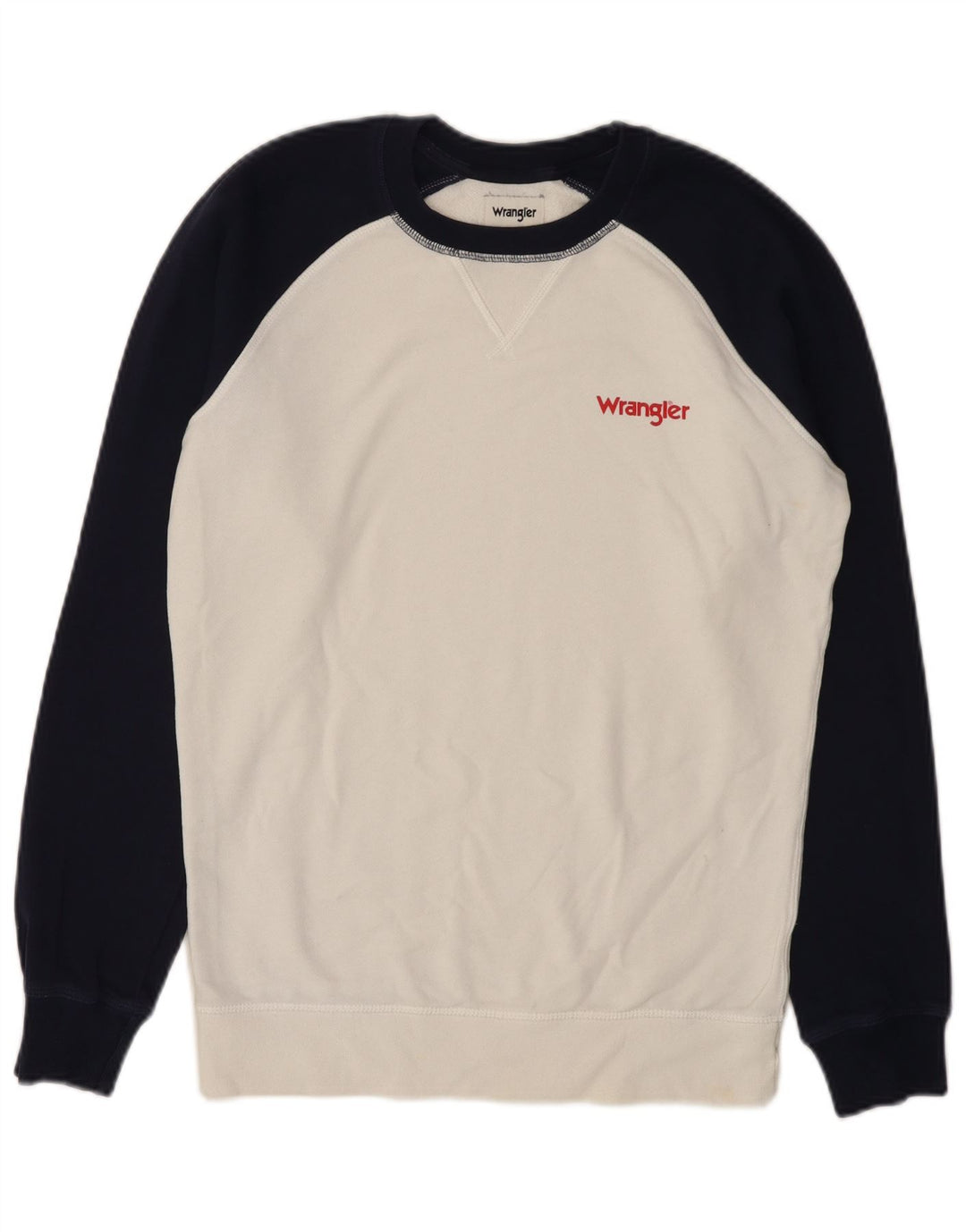 Wrangler Mens Sweatshirt Jumper Small White Colourblock