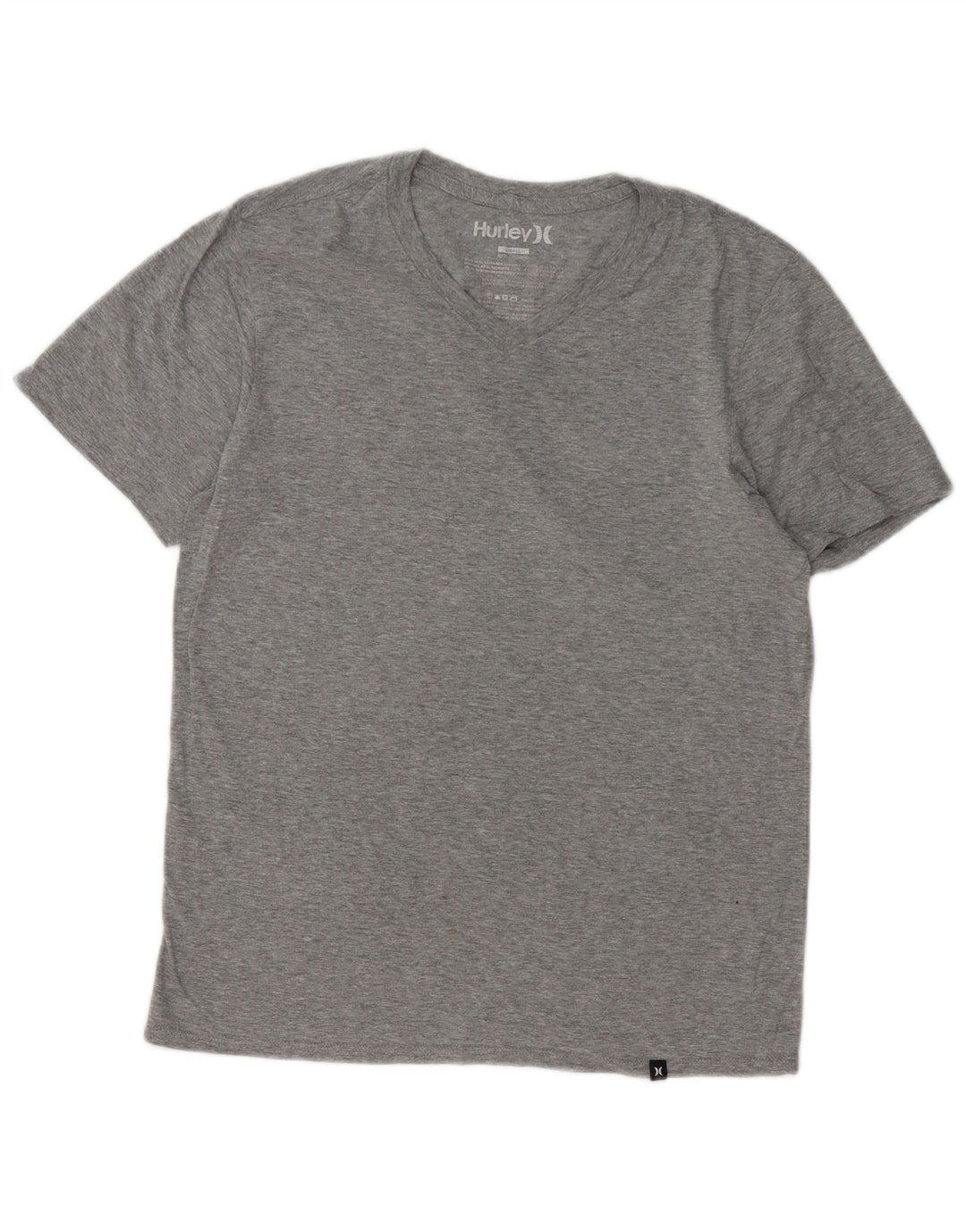 Hurley Mens T-Shirt Top Small Grey Flecked Cotton