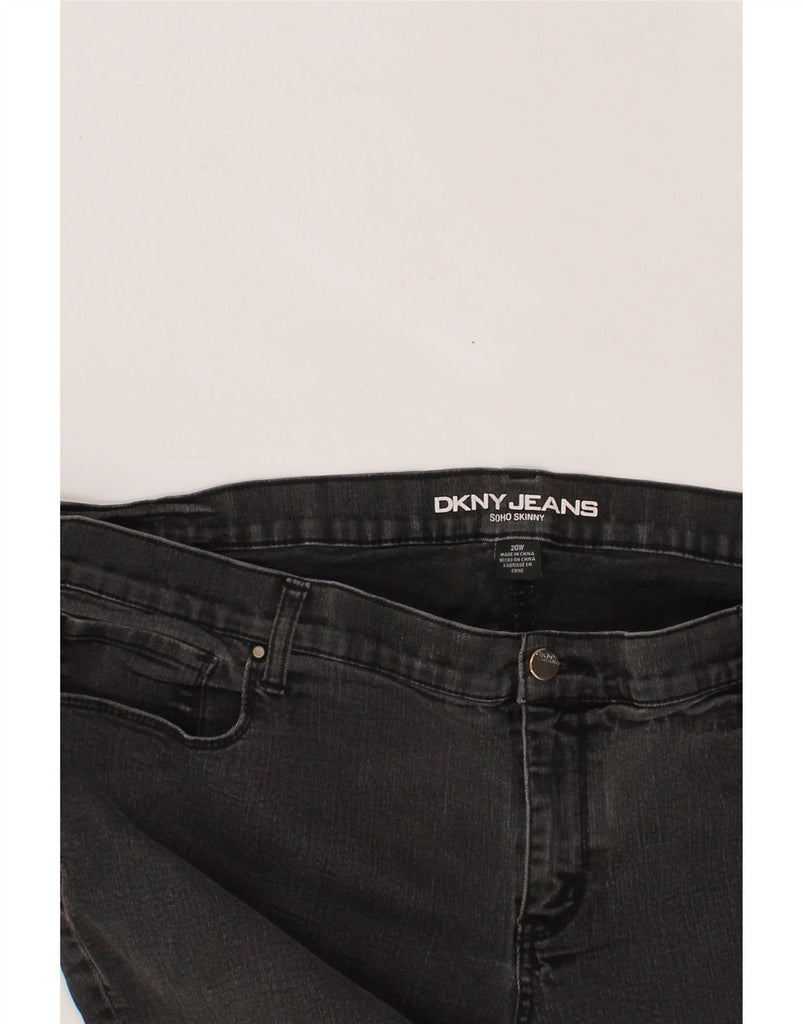 DKNY Womens Soho Skinny Jeans US 20 3XL W42 L30 Grey Cotton Vintage Dkny and Second-Hand Dkny from Messina Hembry 