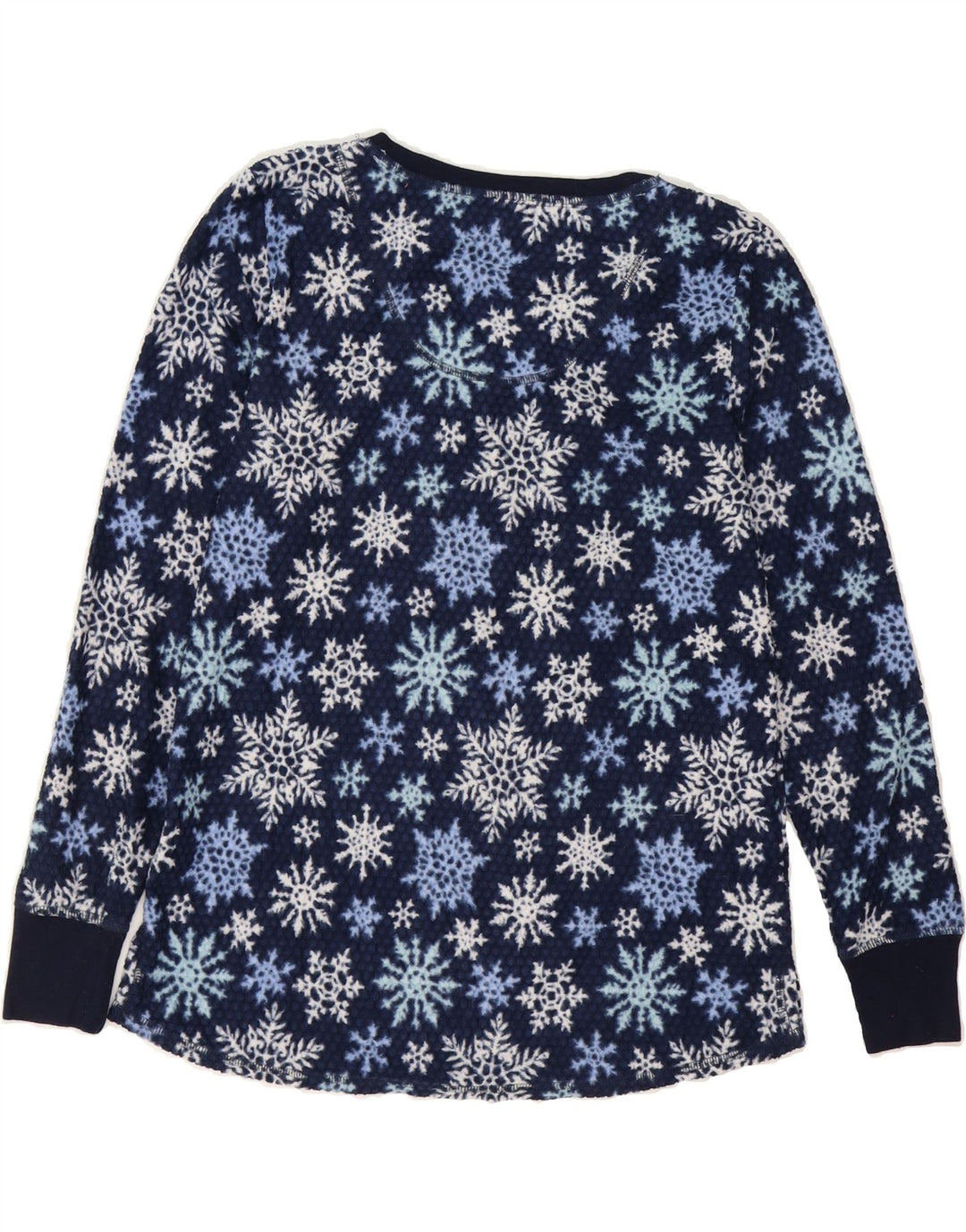 NAUTICA Womens Top Long Sleeve UK 14 Medium Navy Blue Fair Isle Polyester Vintage Nautica and Second-Hand Nautica from Messina Hembry 
