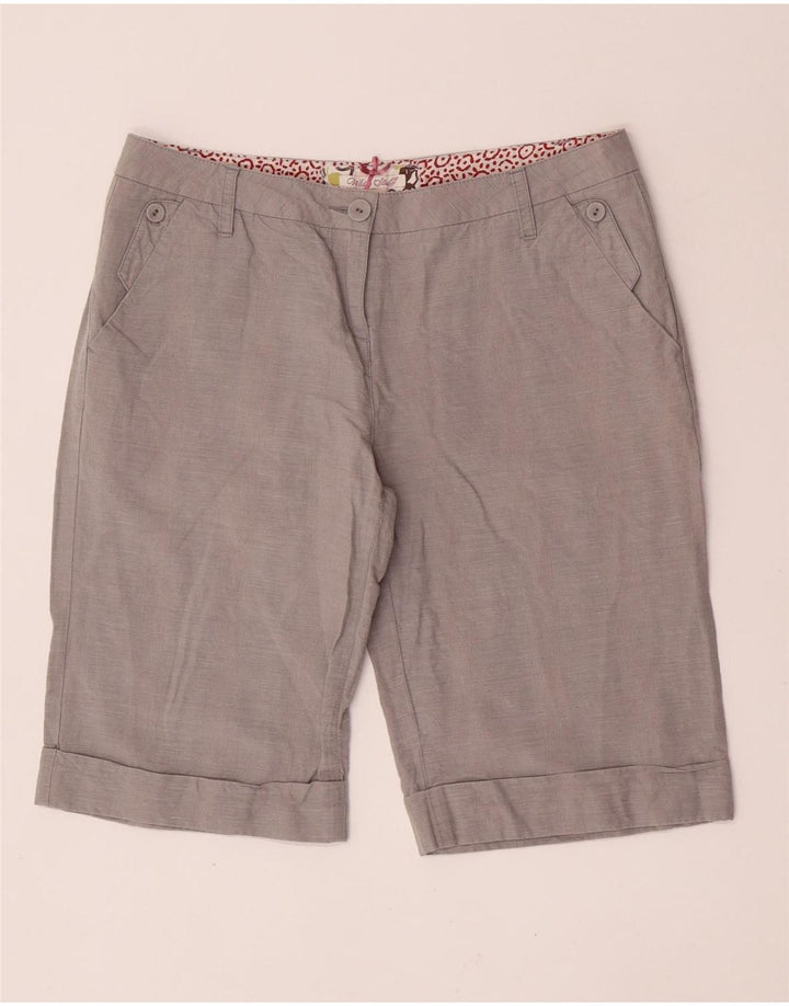 WHITE STUFF Womens Chino Shorts UK 14 Large W32 Grey Linen