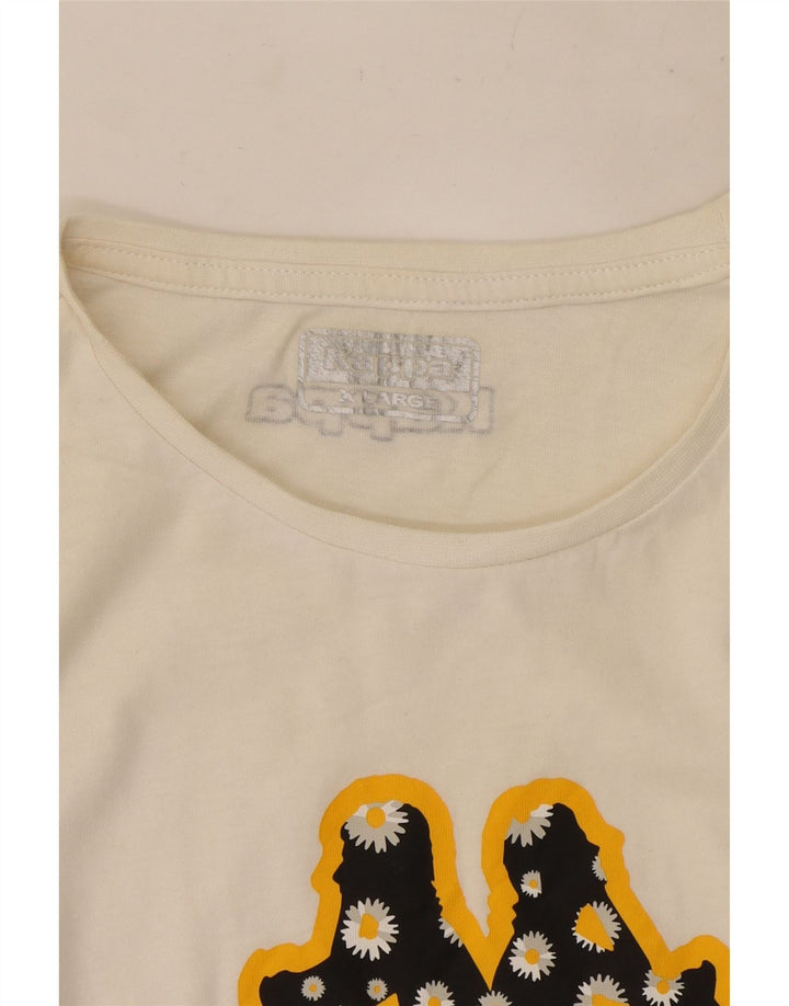 Kappa Womens Graphic T-Shirt Top UK 18 XL White