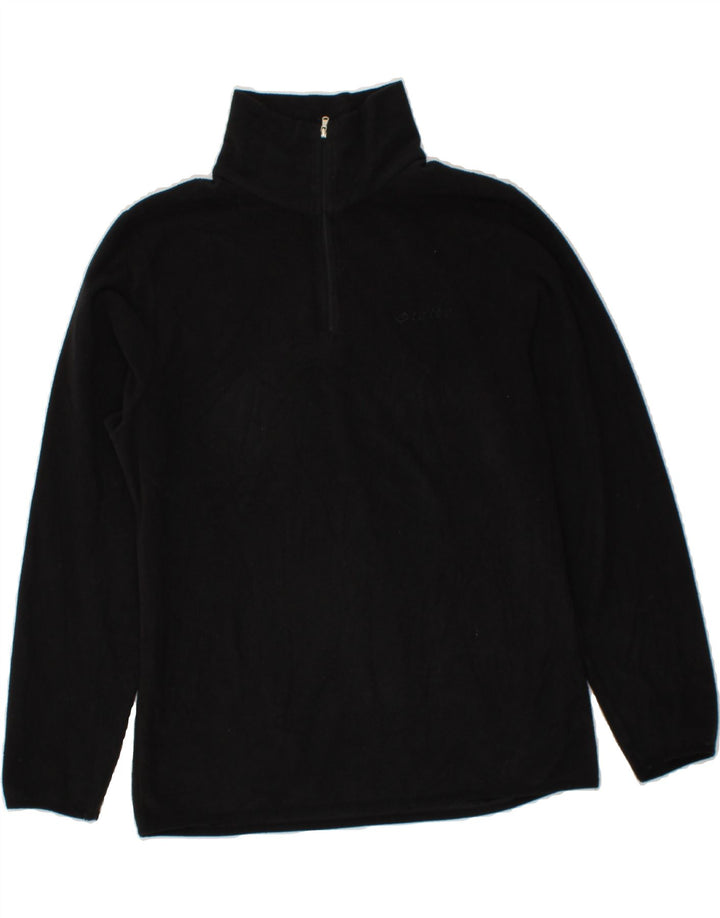 LOTTO Mens Zip Neck Fleece Jumper Medium Black Polyester Vintage Lotto and Second-Hand Lotto from Messina Hembry 