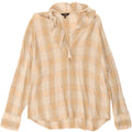 MASSIMO DUTTI Womens Pullover Shirt UK 6 XS Beige Check Viscose Vintage Massimo Dutti and Second-Hand Massimo Dutti from Messina Hembry 