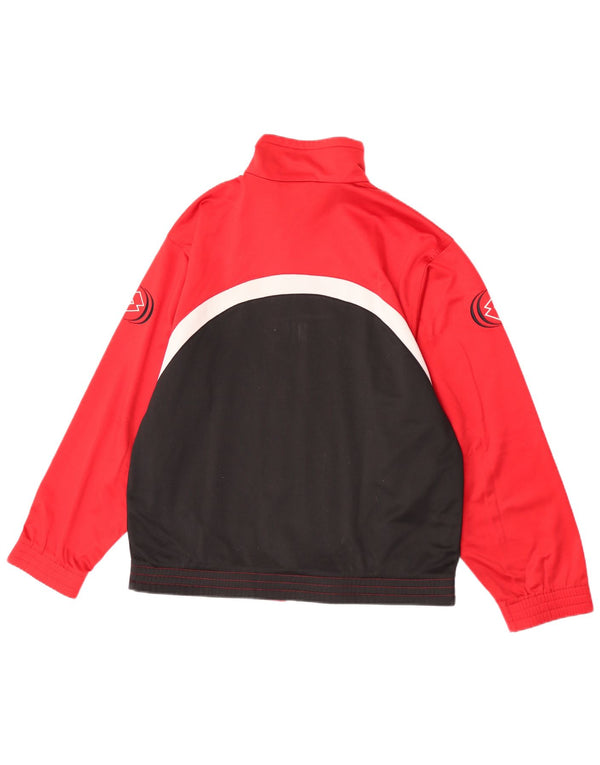 Lotto Mens Graphic Tracksuit Top Jacket UK 38/40 Medium Red Colourblock