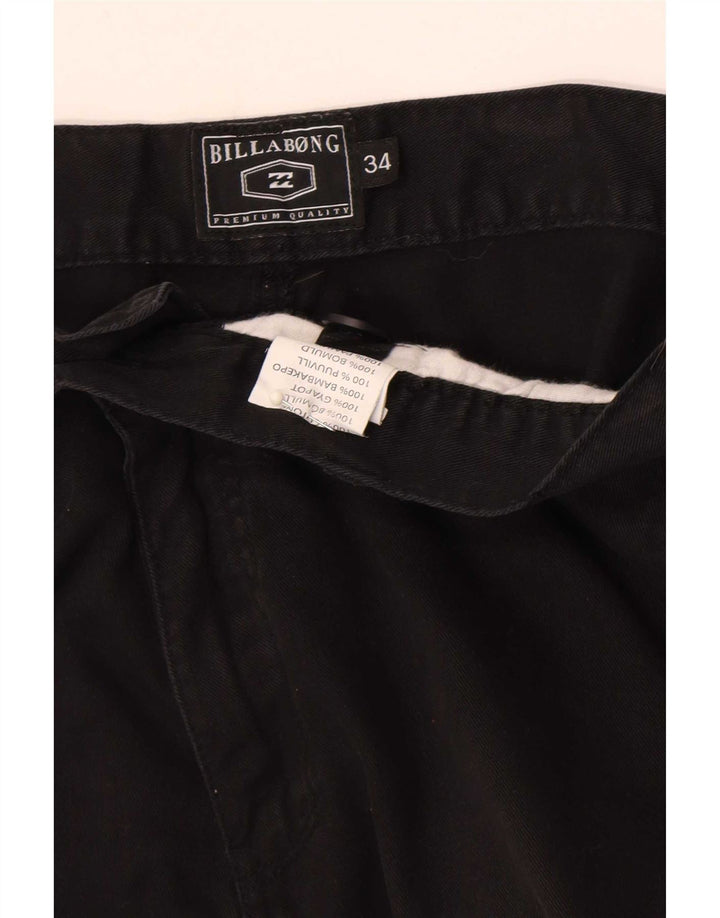 Billabong Mens Cargo Shorts W34 Large Black Cotton
