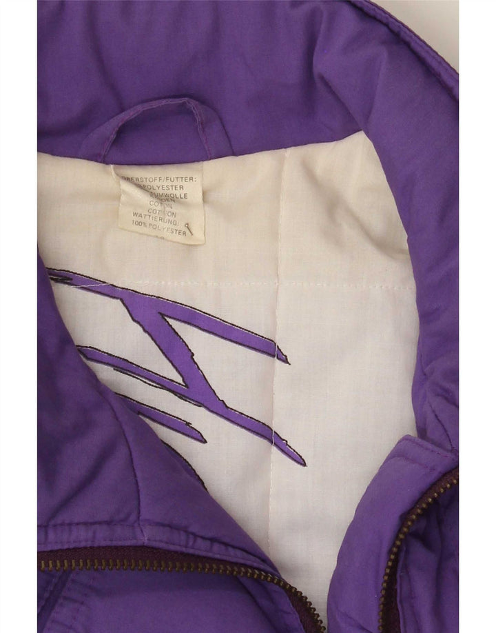 Vintage Womens Padded Coat UK 18 XL Purple Polyester