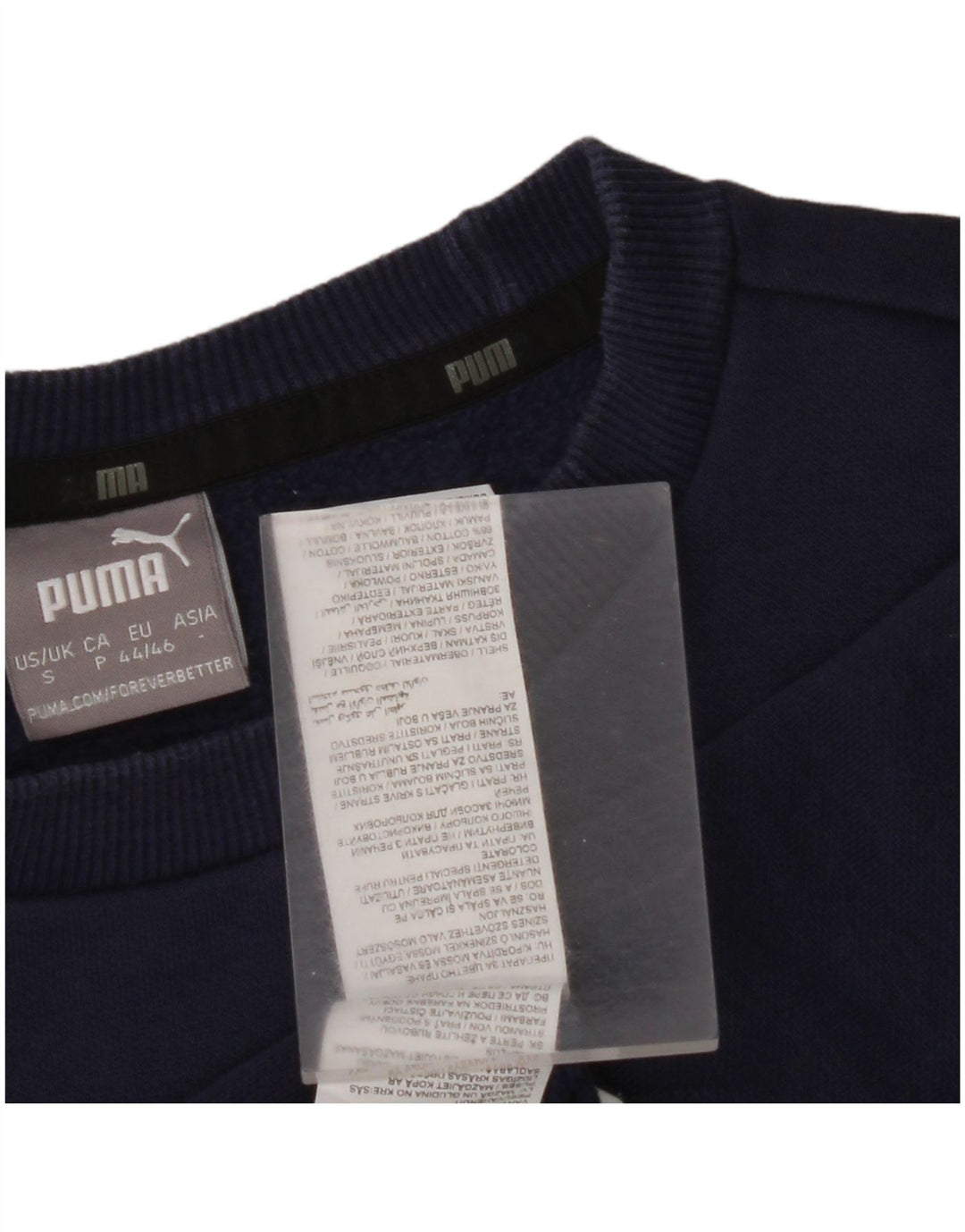 PUMA Mens Sweatshirt Jumper Small Navy Blue Cotton