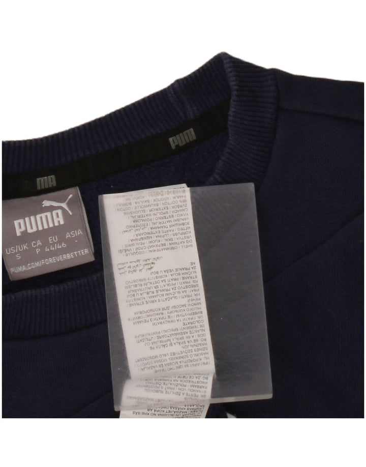 PUMA Mens Sweatshirt Jumper Small Navy Blue Cotton